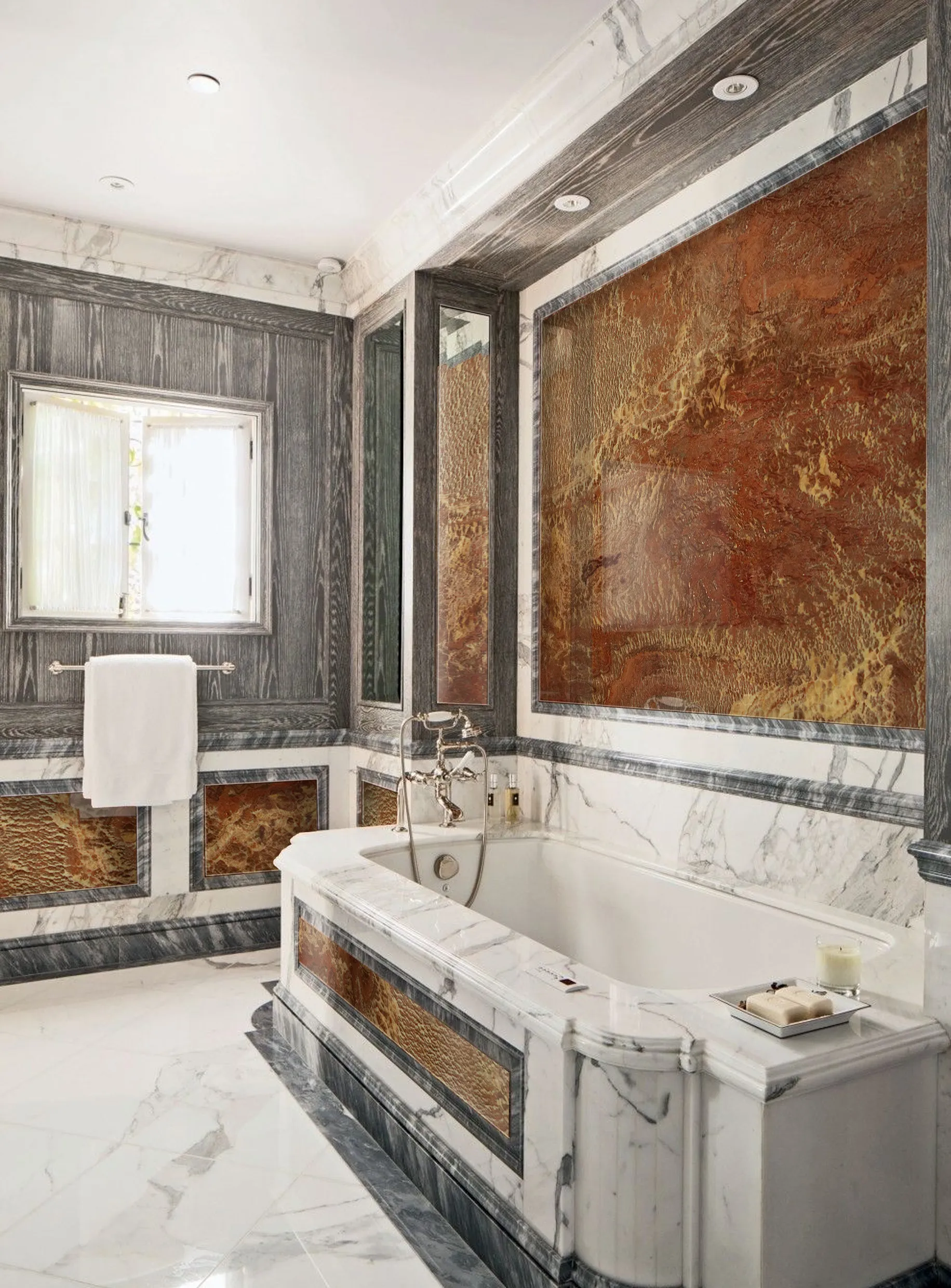 Оникс Onice Red Clouds в интерьере (панно / панно с подсветкой / камень с подсветкой и отделка стен / стены)