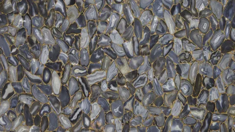 Агат Agate Rubane With Gold Inlay
