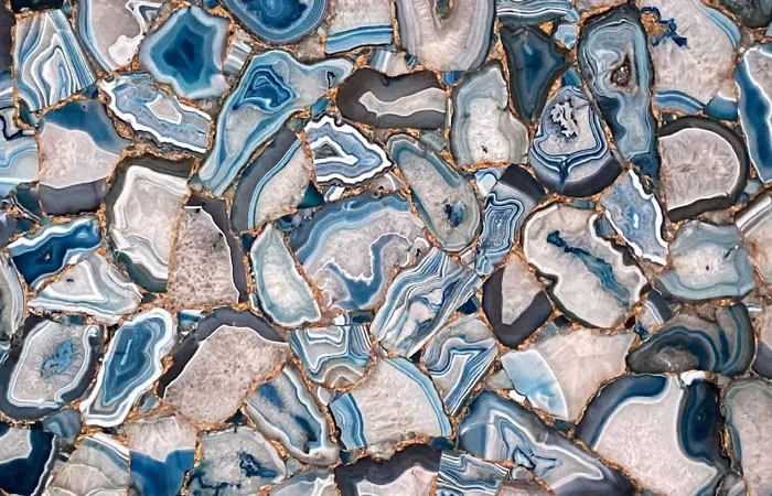 Агат Agate Delta Light With Gold Inlay