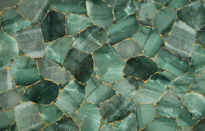 Кварц Quartz Green With Gold