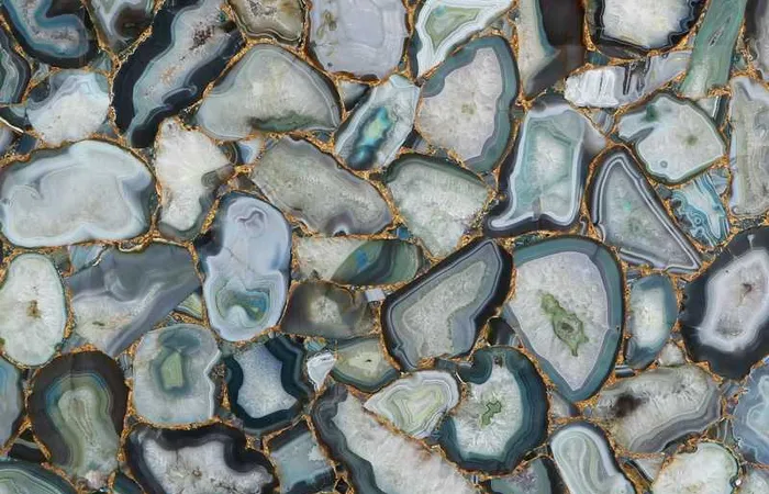 Агат Agate Delta Light With Gold Inlay