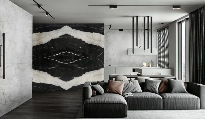 Мрамор Negro Calacatta