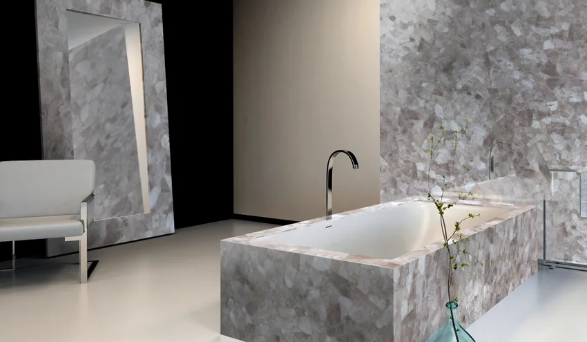 Кварц Quartz Smokey Dark With Silver