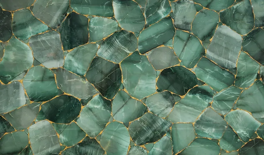Кварц Quartz Green With Gold